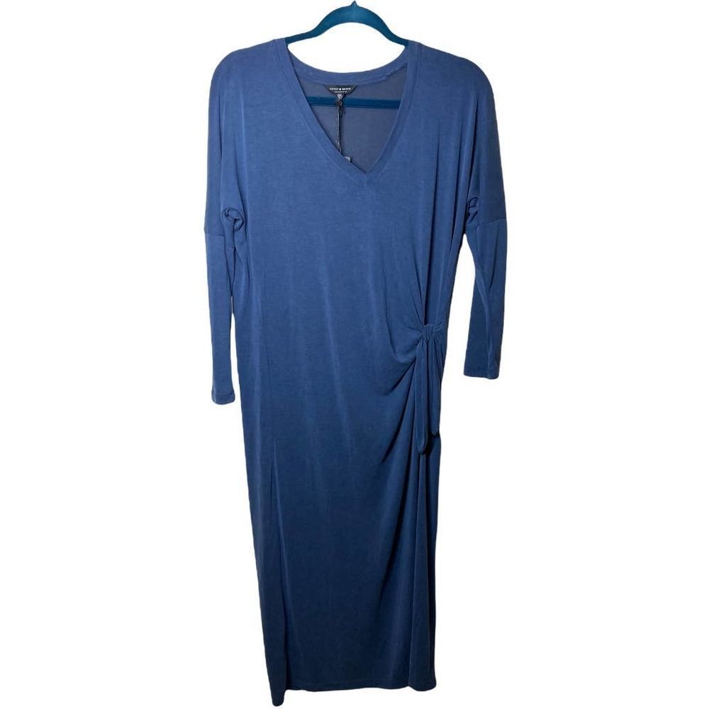 Lucky Brand Navy Knotted Maxi Dress Size Small NWT